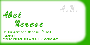 abel mercse business card